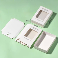 Nouvelle boîte de tiroir de bijoux d'ongles à presser de luxe avec boîtes de papier à fenêtre transparente