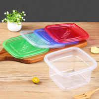 Boîte à lunch réutilisable en PP, contenant alimentaire en plastique de qualité alimentaire avec couvercle à fermoir antivol pour l'emballage de gâteaux, de yaourts et de desserts