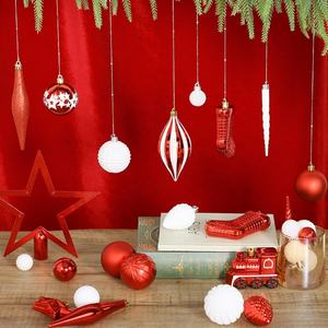 YIWU SHUANGYUAN 118-teiliges Kugelset Kombination Baumspitzen-Stern Bemaltes Set Weihnachtskugeln Weihnachtsdekoration - Product Image 3