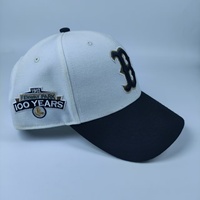 Gorra de Béisbol de 6 Paneles con Logotipo Bordado en 3D Personalizado, Mezcla de Lana, Cierre Trasero Ajustable, Tejido Transpirable e Impermeable