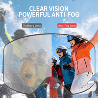 Masque de ski personnalisé OEM anti-buée avec lentille magnétique interchangeable, mousse et sangle détachables