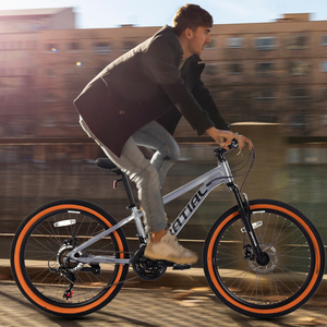Bicicleta de Montaña MTB de Aluminio Barata con Suspensión de 21 Velocidades y Frenos de Disco, Color Plata, Modelo ST-SPA-MT26FS, con Cuadro de Aluminio, Disponible en Almacenes de EE. UU. y la UE - Product Image 6