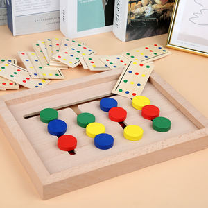 ของเล่นไม้เสริมพัฒนาการสำหรับเด็กก่อนวัยเรียน, ของเล่นเสริมทักษะแบบเลื่อนปริศนา, ของเล่นพกพาสำหรับเดินทาง, เกมจับคู่สีและรูปทรงแบบมอนเตสซอรี่ - Product Image 6