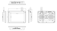 Panel PC Industrial con Pantalla Táctil Impermeable Sin Ventilador de 10.1 Pulgadas LCD, Montaje en Pared, Windows Android, Panel PC Industrial Todo en Uno