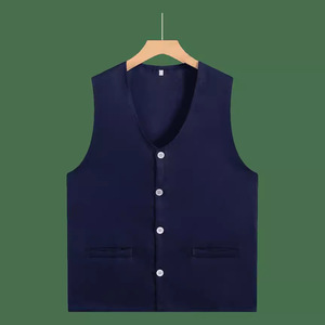 Child Vest Solid Color Polyester Woven School Uniforms For Primary And Secondary Students - Product Image 3