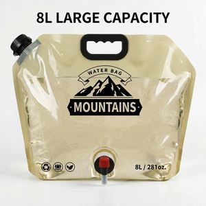 2 Pack <b>Collapsible</b> Foldable <b>Storage</b> Bags Camping Container Durable Portable 8L/2.11 Gallon Water Carrier Leak-Proof - Product Image 2