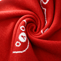 Écharpe Jacquard Personnalisée Ours Cartoon Tendance et Mignonne pour l'Hiver, avec Logo et Motif Personnalisables
