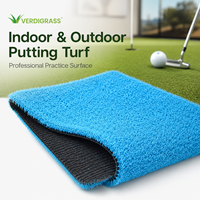 Tapete de Práctica de Golf para Interiores, Césped Artificial Suave de 15 mm, Alfombra de Entrenamiento Realista, Portátil con Bolsa de Transporte