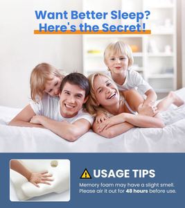 Almohada de Espuma Viscoelástica de Bambú para Aliviar el Dolor de Cuello, Almohadas Cervicales Ajustables para un Sueño Confortable - Product Image 5