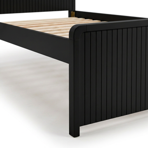 Classic Luxury Black <b>Platform</b> <b>Bed</b> <b>Frame</b> Radiata/MDF Wooden Bedstead for Hotel & Commercial Apartment - Product Image 3