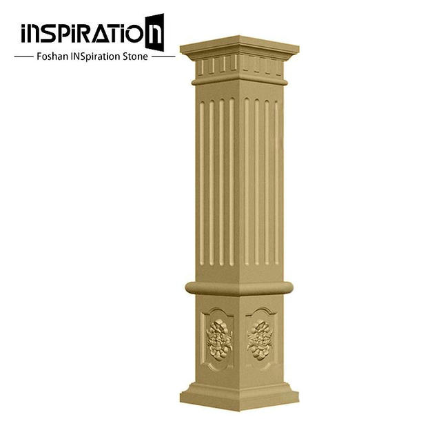 GRC Square Pillar Mould Concrete Column Mold GRC Decorative Mold for House ABS Plastic Concrete Column  Formwork for Courtyard