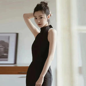 NNR vestido de noche Halter <span class=keywords><strong>2023</strong></span> nuevos <span class=keywords><strong>vestidos</strong></span> de novia sin mangas elegantes <span class=keywords><strong>vestidos</strong></span> de fiesta de invitados de boda Vestido Halter - Product Image 4