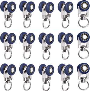 Sessiz Paslanmaz Çelik Perde Rayı Makaraları-20mm Çaplı Tavan/Duvara Monte Kaydırıcılar Ev Ofis için Kasnak Kaydırıcılar - Product Image 1