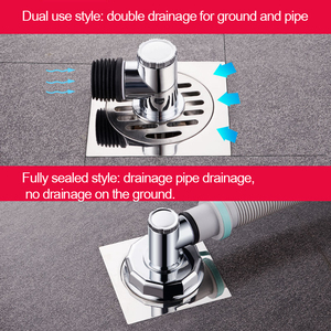 Ống Nối Chữ T Cho Máy Giặt Ống Thoát Nước Chống Tràn Nước Chống Mùi Cho Cống Thoát Nước Sàn Mạ Điện - Product Image 4