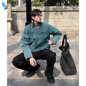 Chaqueta de Trabajo Vintage sin Forro, de Lona Desgastada, <span class=keywords><strong>para</strong></span> <span class=keywords><strong>Hombre</strong></span> - Product Image 6