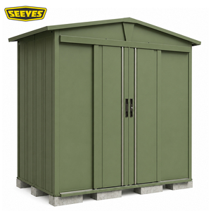 Outdoor Metal Storage Shed Galvanized Steel Lockable <b>Tool</b> <b>House</b> With Sloped Roof for Garden Backyard Equipment OEM ODM - Product Image 1