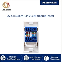 Module Keystone RJ45 Cat6 UTP sans outil, insert Ethernet à terminaison IDC, à clipser pour plaque frontale et panneau de brassage Ysj HB-45M4