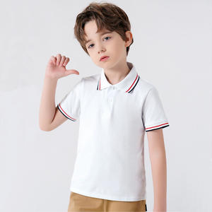 Nuevo tamaño personalizado 100% algodón niños Polos que absorben la humedad Casual solapa niños uniforme escolar Polo camisa - Product Image 3