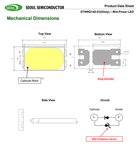 SEOULs Good Quality STW9Q14D-E3 5630D E3 CRI>90 Warm White 2700k 5700k Mid-Power Dimmable <b>LED</b> <b>SMD</b> Chip 3-Year Warranty - Product Image 6
