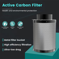 Filtre à air hydroponique au charbon actif de 4 à 12 pouces, facile à assembler, écologique, pour l'intérieur, pour la ventilation et le contrôle des odeurs
