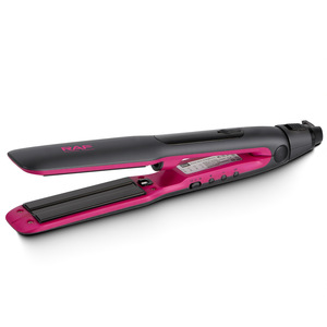 Lisseur de cheveux professionnel personnalisé 45 W avec plaque PTC, pour salon et usage domestique, 4 réglages de température, fonction double humide/sec, écran LCD - Product Image 1