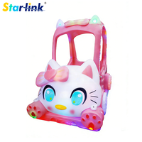 Voiture électrique lumineuse pour chatons, très appréciée, avec pneus tout-terrain, lumières LED et musique pour les aires de jeux intérieures et extérieures