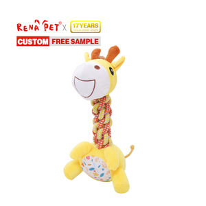 Produttore all'ingrosso <span class=keywords><strong>giraffe</strong></span> cavallo dinosauro Design Logo personalizzato masticare cane peluche corda giocattoli - Product Image 5