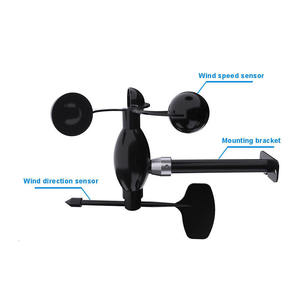 Capteur intégré de vitesse et de direction du vent en alliage d'aluminium polycarbone émetteur <span class=keywords><strong>girouette</strong></span> petit anémomètre de station météo - Product Image 4