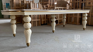 High Quality Custom Antique Modern 8 Seater Dinning <b>Table</b> Set Luxury <b>White</b> Natural Marble <b>Dining</b> <b>Table</b> - Product Image 5