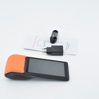 Pemindai kode batang genggam Android 11, perangkat Terminal PDA Printer termal 58mm 4G WiFi Android 11
