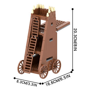 MOC5012 la série du <span class=keywords><strong>Moyen</strong></span> Âge, camion échelle aérienne DIY, <span class=keywords><strong>armes</strong></span> de guerre, jouets éducatifs créatifs pour enfants, blocs de construction - Product Image 2