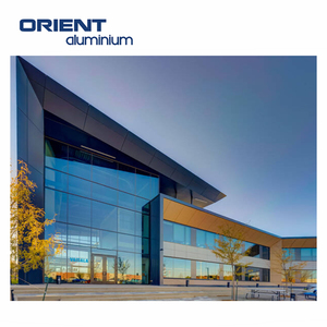 Fournisseur d'or, murs-rideaux en aluminium à double vitrage pour l'extérieur, projet de construction, panneaux de façade, cadre en aluminium, fenêtre murale - Product Image 2