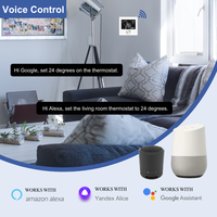 Thermostat intelligent Wi-Fi pour ventilo-convecteur, thermostat de climatisation 2/4 tuyaux, contrôleur de température avec boutons tactiles et commande par molette