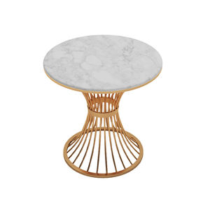 Ensemble de meubles de salon avec dessus en marbre mode créative, classique, moderne et populaire, ensemble table basse ronde en métal pour bureau et hôtel - Product Image 1