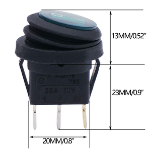 Kcd3 Kcd2 12V 20A Không Thấm Nước Vòng On/Off Mini <span class=keywords><strong>3P</strong></span> Rocker Chuyển Xe Tự Động Thuyền Spst Với Tuv Vde Certificatte Từ Nhà Máy - Product Image 5