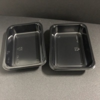 Barquette en plastique CPET résistante au four pour petit-déjeuner, chocolat, sushi, restauration rapide, à emporter, avec capacité de 600 ml