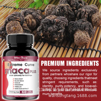Capsules Extreme Curve Maca Plus 7500mg 60pcs, complément naturel à base de racine de Maca et d'Aguaje pour les courbes et le soutien de la posture