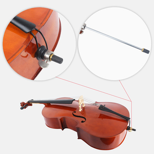 Cello acoustique Astonvilla VC-10, marque débutant, pas cher, bois massif 4/4, bois massif, couleur naturelle, noir, blanc, bleu, avec sac - Product Image 3