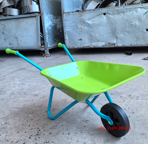 <span class=keywords><strong>Brouette</strong></span> de jouet en plastique pour enfants avec roues en métal massif Chariot en métal pour enfants pour le jeu d'arrière-cour des enfants - Product Image 2