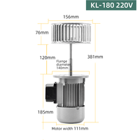 Moteur asynchrone monophasé YCZX KL-180W à arbre long haute température 180W/220V en acier au carbone pour four de refusion à bride