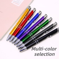 Stylo à bille en métal rétractable stylo clic avec logo personnalisé 7 couleurs pointe 1,0 mm stylo publicitaire cadeau bureau