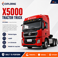 Camion tracteur SHACMAN X5000 6x4 460HP, poids lourd, pour le transport de marchandises sur de longues distances