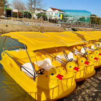 Offre Spéciale – Bateau à Pédales Électrique 7 Places, Modèle Canard Jaune, pour Parcs Aquatiques et Installations de Divertissement Nautique