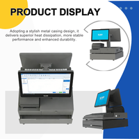 Sistema POS con Pantalla Táctil de 15.6 Pulgadas, Terminal POS Todo en Uno con Impresora Térmica Integrada, Ideal para Tiendas de Conveniencia y Supermercados