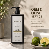 Gel Douche Homme OEM/ODM Parfum Bergamote Italienne Éclatant & Frais Hydratant Parfum Multi-couches 32 Fl Oz