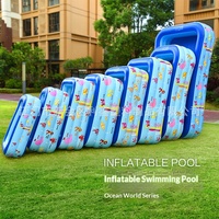 Grande piscine gonflable pour enfants et bébés, utilisation à domicile et en extérieur, matériau PVC, pompe à air incluse, natation, baignade, sports nautiques