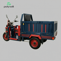 Tricycle électrique robuste à 3 roues, camion utilitaire avec grande caisse de chargement en acier, 60V 1500W, pour livraison en zone rurale
