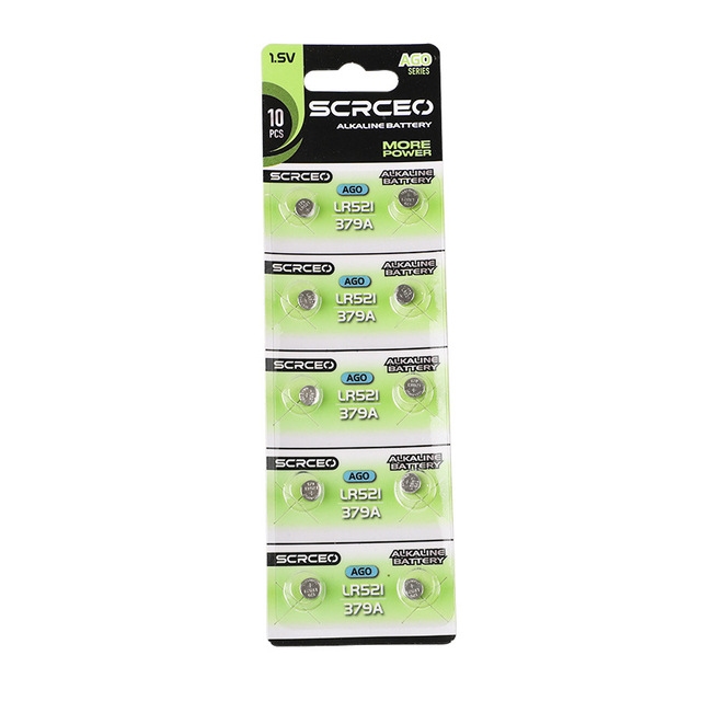 Cuanen Ag0 Button Cell Battery 1.5V Button Cell Battery LR521 379A for Watch