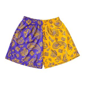 Pantalones Cortos Deportivos Casuales Personalizados de 5 Pulgadas con Forro de Malla Suave de Poliéster, Estampado Paisley por Transferencia Térmica, Bicolor, Transpirables y de Secado Rápido - Product Image 4