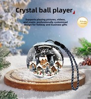 Boule de cristal électronique tendance de la mode, écran LCD, mémoire rechargeable de 4 Go, vidéo magique 3D, pour cadeau